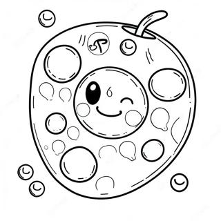 Oulike Plant Sel Met Glimlaggende Organelles Inkleurblad 92197-31894