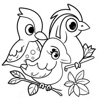 Kleurvolle Tropiese Voels Inkleurblad 92325 31989