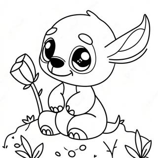 Oulike Stitch Met Blomme Inkleurblad 92376-32025