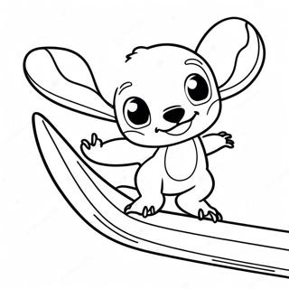 Avontuurlike Stitch Surf Inkleurblad 92377 32031