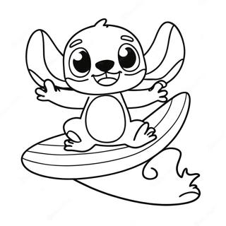 Avontuurlike Stitch Surf Inkleurblad 92377-32032