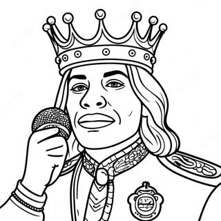 King Von Met Mikrofoon Inkleurblad 92403 32051