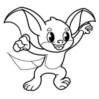 Dinamiese Rouge Die Vlermuis Aksie Pose Inkleurblad 92429-32072