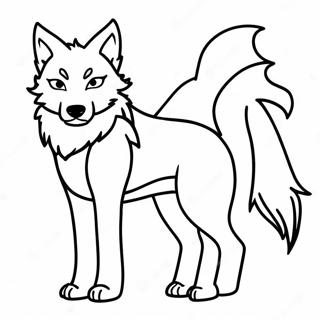 Wolf Anime Inkleurblad 92659-32244