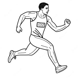 Olympiese Atleet Hardloop Inkleurblad 92788-32345