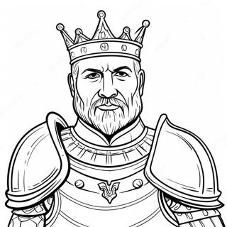 Koninklike Koning In Pantser Inkleurblad 92840-32394