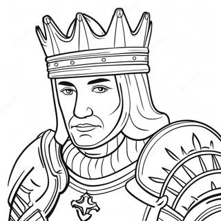 Koninklike Koning In Pantser Inkleurblad 92840-32396