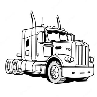 Peterbilt Semi Truck Inkleurbladsye