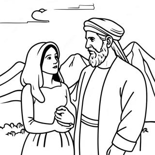 Abraham En Sarah Inkleurblad 93406-32832