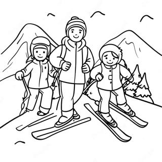 Ski Familie Pret Inkleurblad 93431-32849