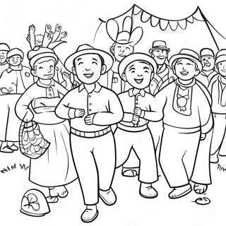 Tradisionele Landfeeste Inkleurblad 93459 32879