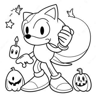 Sonic Halloween Inkleurblad 93533-32921