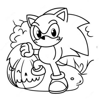 Sonic Halloween Inkleurblad 93533-32923