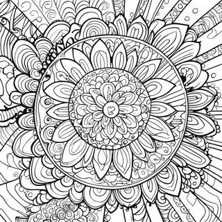 Levendige Gelpen Mandala Inkleurblad 93637-33007