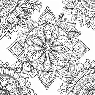 Levendige Gelpen Mandala Inkleurblad 93637-33008