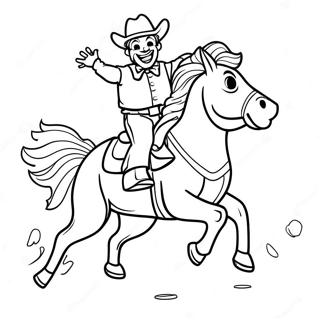 Rodeo Klown In Aksie Inkleurblad 93716-33074