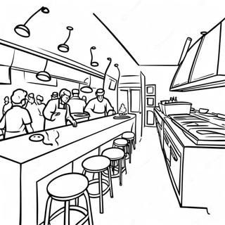 Besige Restaurant Kombuis Inkleurblad 93998-33292