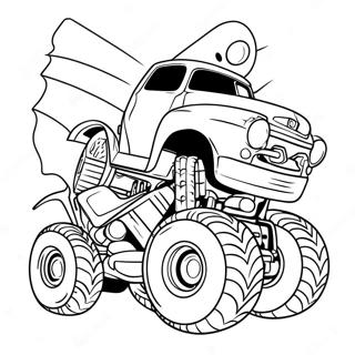 Spiderman Monster Truck Inkleurbladsye