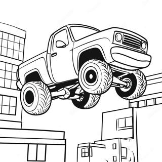 Spiderman Monster Truck Wat Oor Geboue Spring Inkleurblad 94076-33354