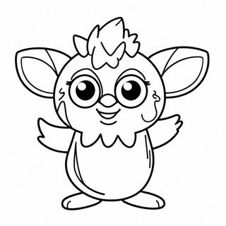 Gelukkige Furby Wat Dans Inkleurblad 94101-33372