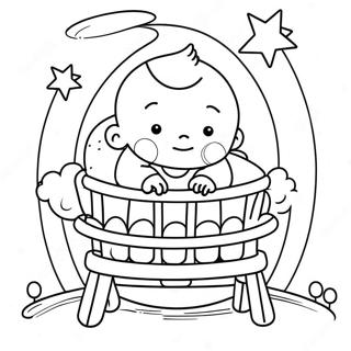Schattige Baba In N Kruik Inkleurblad 94282 33511