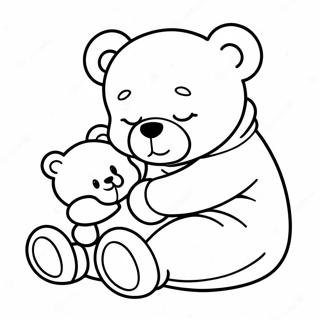 Slaperige Baba Met Teddybeer Inkleurblad 94283-33513