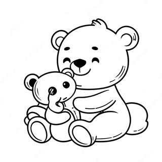 Slaperige Baba Met Teddybeer Inkleurblad 94283-33514