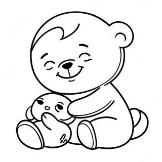 Slaperige Baba Met Teddybeer Inkleurblad 94283-33515