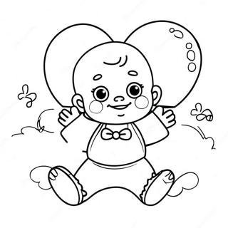 Gelukkige Baba Met Ballonne Inkleurblad 94284-33520