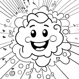 Gelukkige Brein Met Glimlagende Gesig Inkleurblad 94309-33608