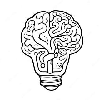 Brein Met Gloeilamp Idee Inkleurblad 94310-33540