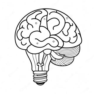 Brein Met Gloeilamp Idee Inkleurblad 94310-33611