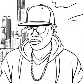 Koel Hip Hop Bende Met Pet Inkleurblad 94487-33722