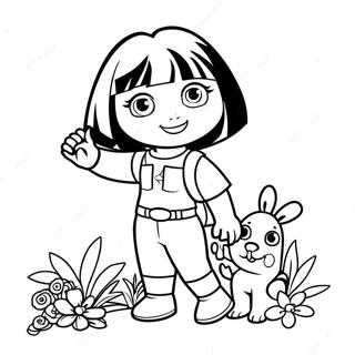 Dora En Boots Inkleurbladsye