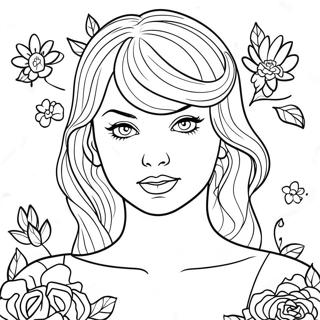 Charmante Taylor Swift Evermore Album Inkleurblad 94670-34013