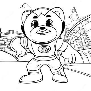 San Francisco 49ers Maskot Inkleurblad 94696 34033