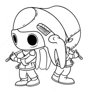 Squid Game Gemaskerde Wagter Inkleurblad 94799 34111