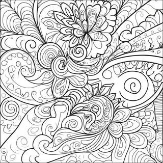 Draaiende Tie Dye Ontwerp Inkleurblad 94825 34131