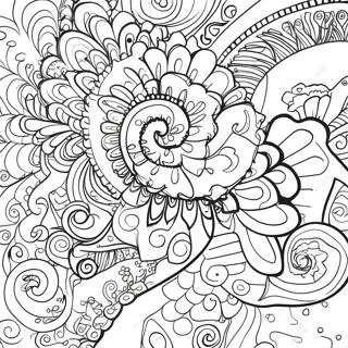 Draaiende Tie Dye Ontwerp Inkleurblad 94825 34132