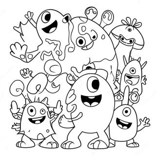 Speelse Nommer Monsters Inkleurblad 94851-34151