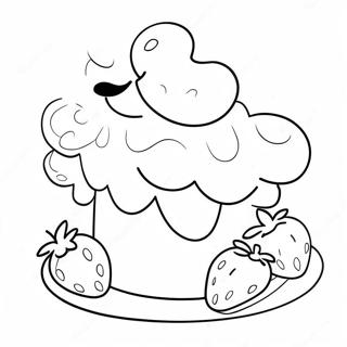 Ou Oorspronklike Aardbeikoek Inkleurblad 94899-34178