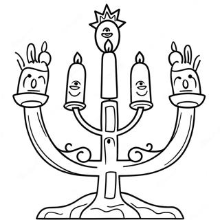 Schattige Menorah Inkleurblad 94952-34221