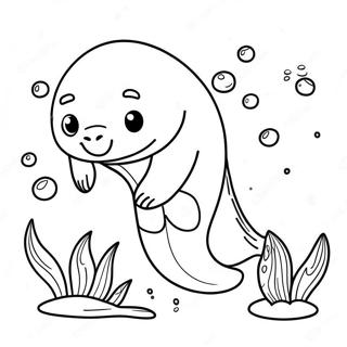 Speelse Manatee Met Baba Inkleurblad 94980 34251