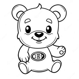 Oulike Bruins Beer Maskot Inkleurblad 95004-34261