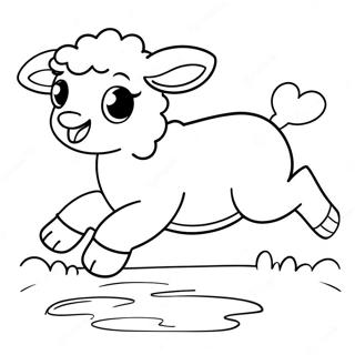 Speelse Lam Wat Spring Inkleurblad 95030 34285