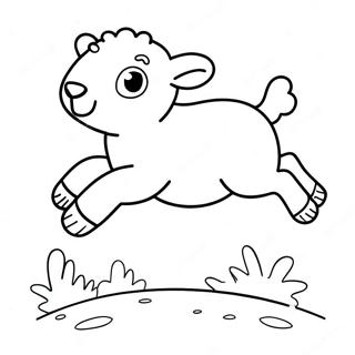 Speelse Lam Wat Spring Inkleurblad 95030 34288