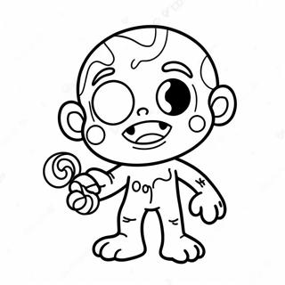 Schattige Zombie Met Lekkers Inkleurblad 95107 34347