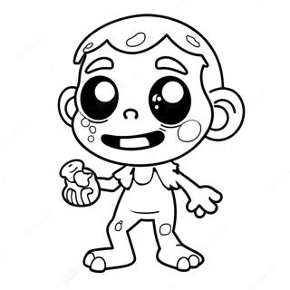 Schattige Zombie Met Lekkers Inkleurblad 95107 34348