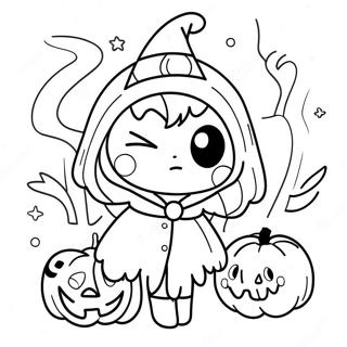 Anime Halloween Inkleurbladsye