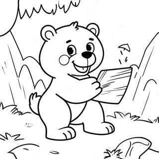 Grizzy Die Beer Wat Met Lemmings Speel Inkleurblad 96388-35379